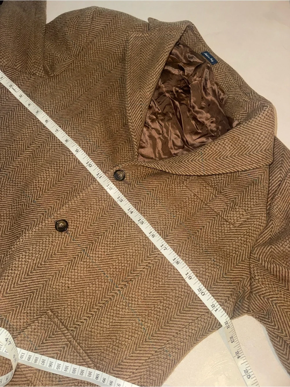 VTG Polo Ralph Lauren Italy Lambswool Blazer Sport Coat Large Leather Elbow